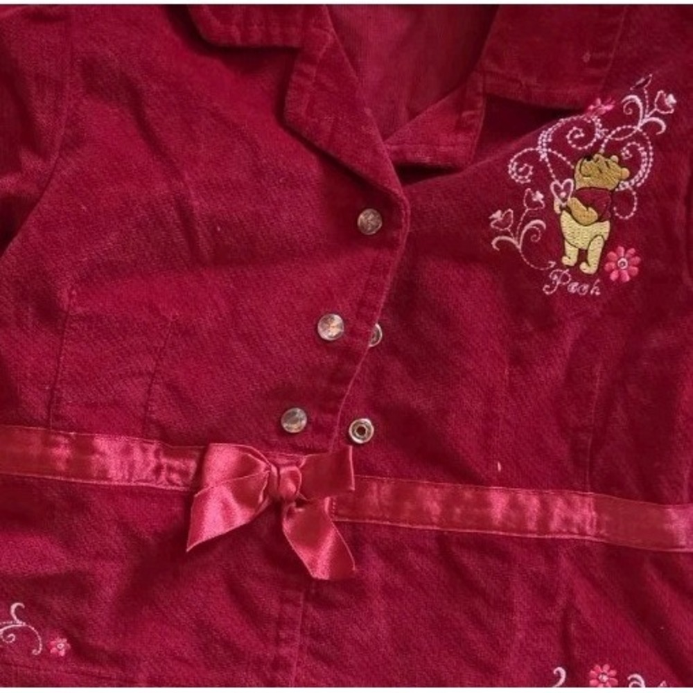 RARE Vtg 1990 Disney Winnie the Pooh Corduroy Girl Jacket & Pants Embroidered 2T